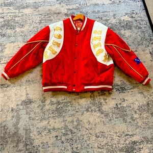 90’s Rare Carl Banks G-III San Francisco 49ers Leather And Suede Jacket Mens 3XL